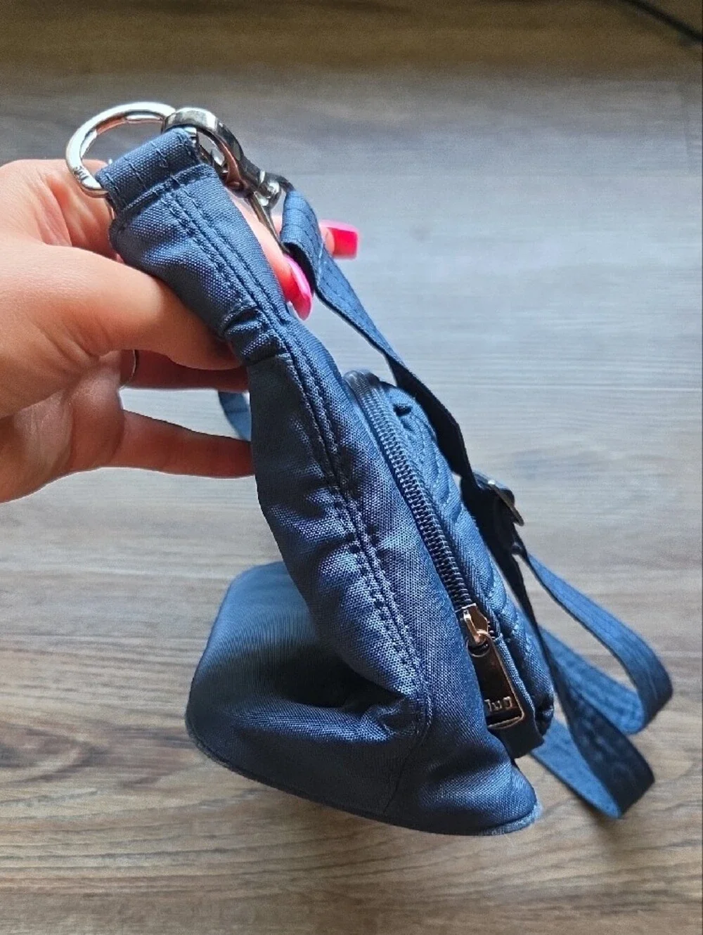 Lug Samba Blue Quilted Front Pocket Crossbody Bag